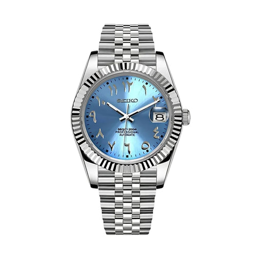 S WatchMod Datejust Arabic Blue