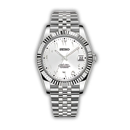 S WatchMod Datejust arabic white