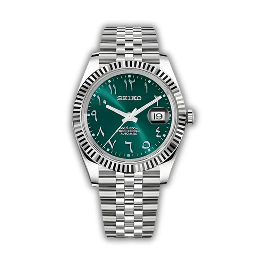 S WatchMod Datejust Arabic Green